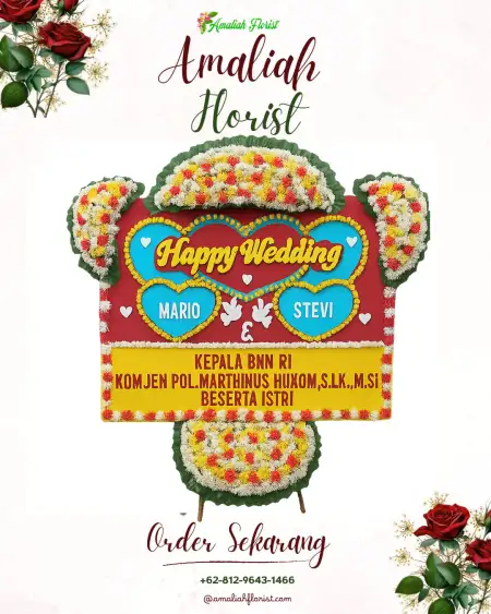 Papan Bunga Pernikahan Tahuna Timur